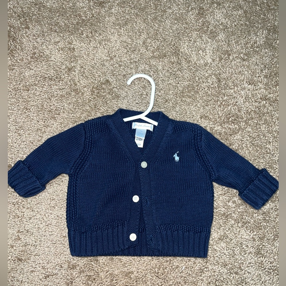 3 month polo sweater, navy blue, perfect condition